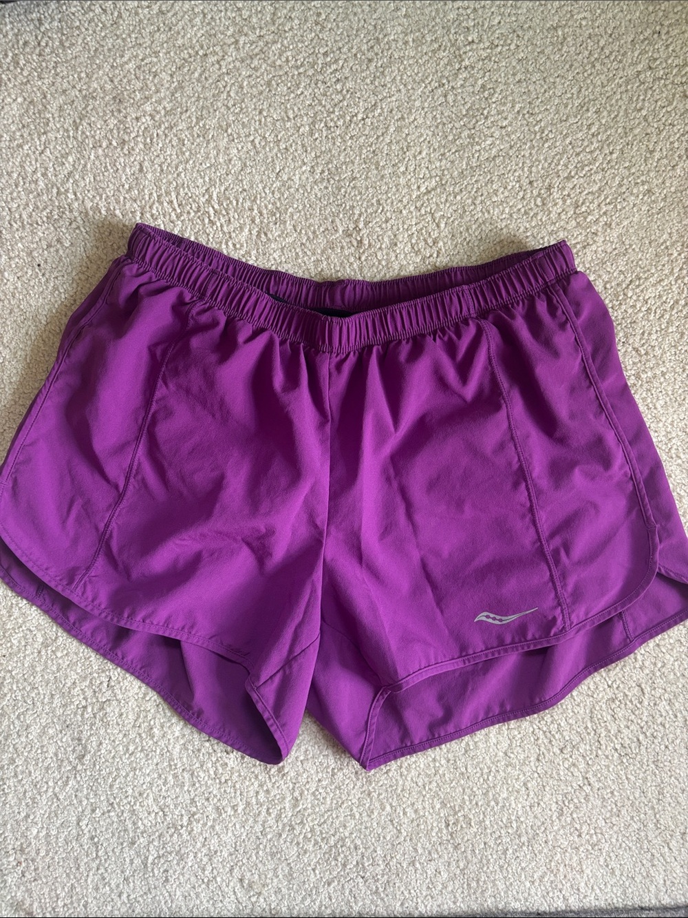 Saucony Purple Women's Athletic Shorts with Elastic Waist